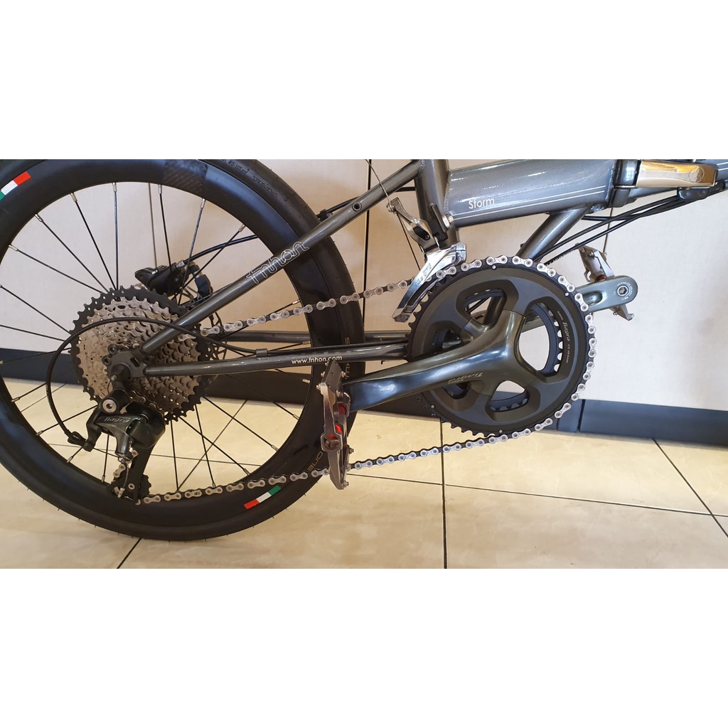 SEPEDA LIPAT FNHON STORM ABU-ABU FULLBIKE.GROUPSET TIAGRA 2 X 10 SPEED 22 INCH 20 PLUS