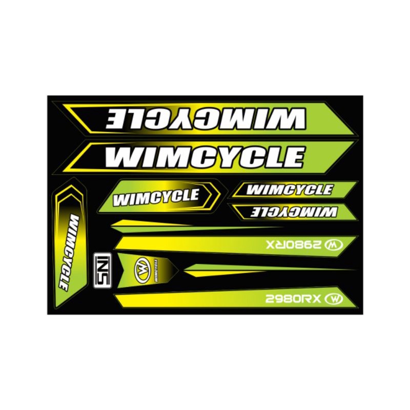 stiker BMX 20 WIM cycle decal