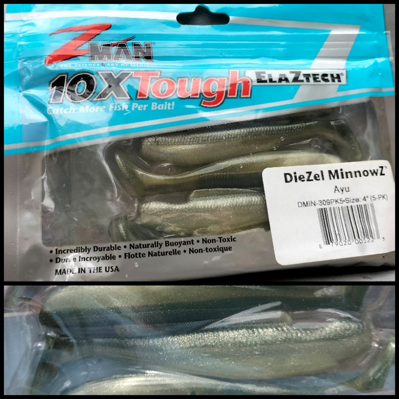 Zman Diezel Minnowz 4 inch atau 10 cm paddle tail
