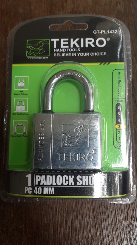 Tekiro Gembok 40 Mm Leher Pendek  Keep Soligen