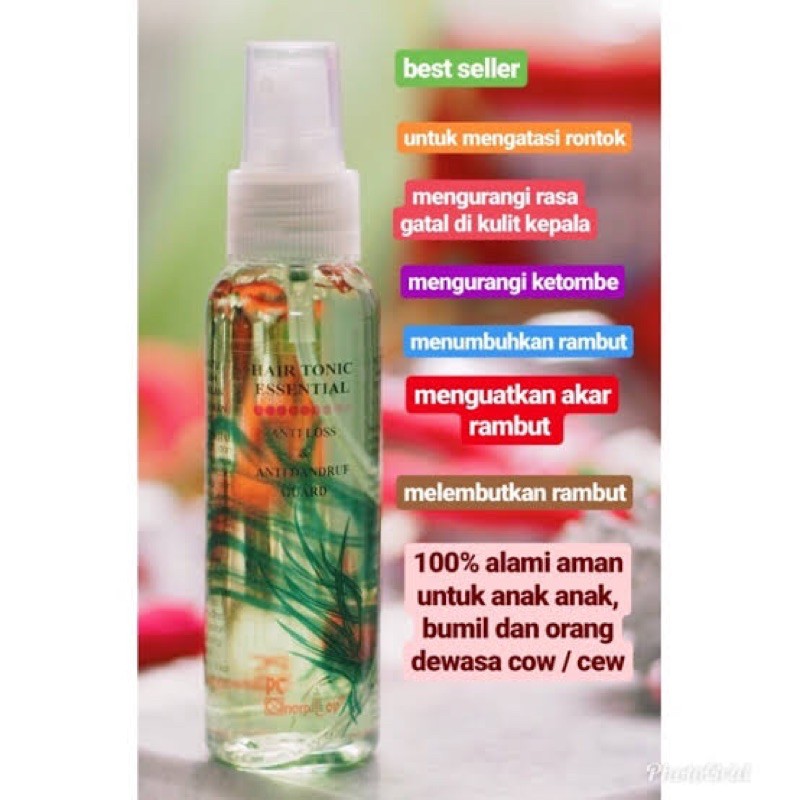 hair tonic essential green hijau anti loss anti dandruff