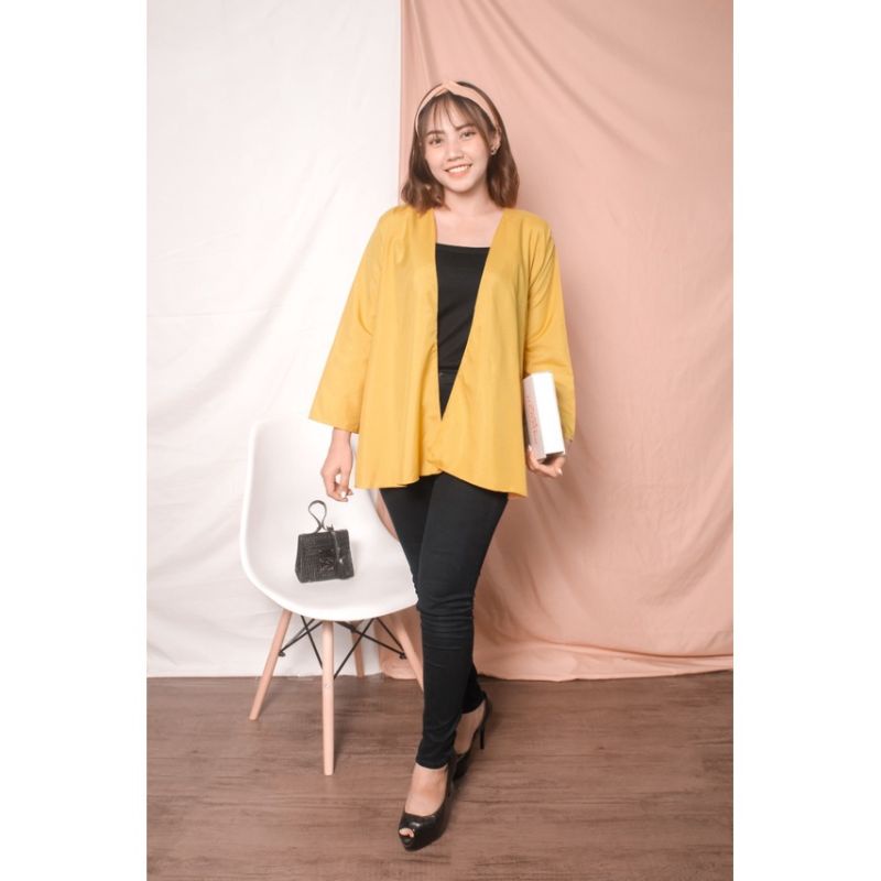 Cardigan Standar Bahan Crinckle Ukuran All size