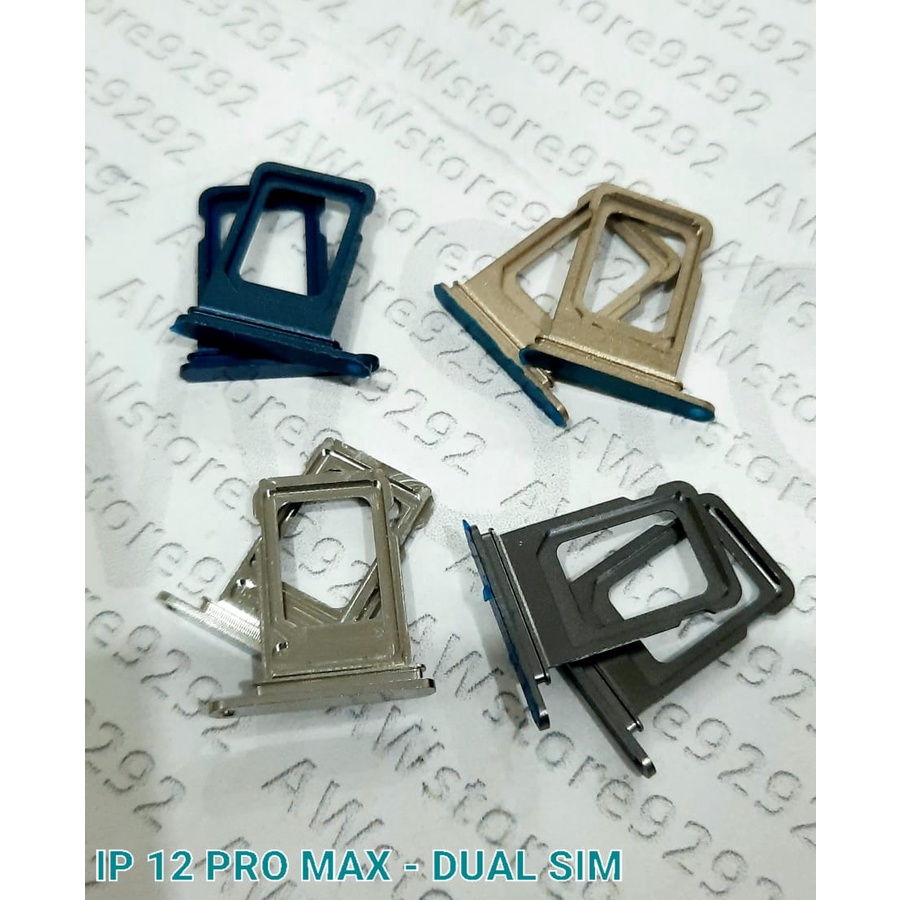 Slot Tempat Dudukan Kartu Simcard Sim card Lock Simtray Sim Tray IP12 PRO / IP 12 PRO MAX - DUAL SIM