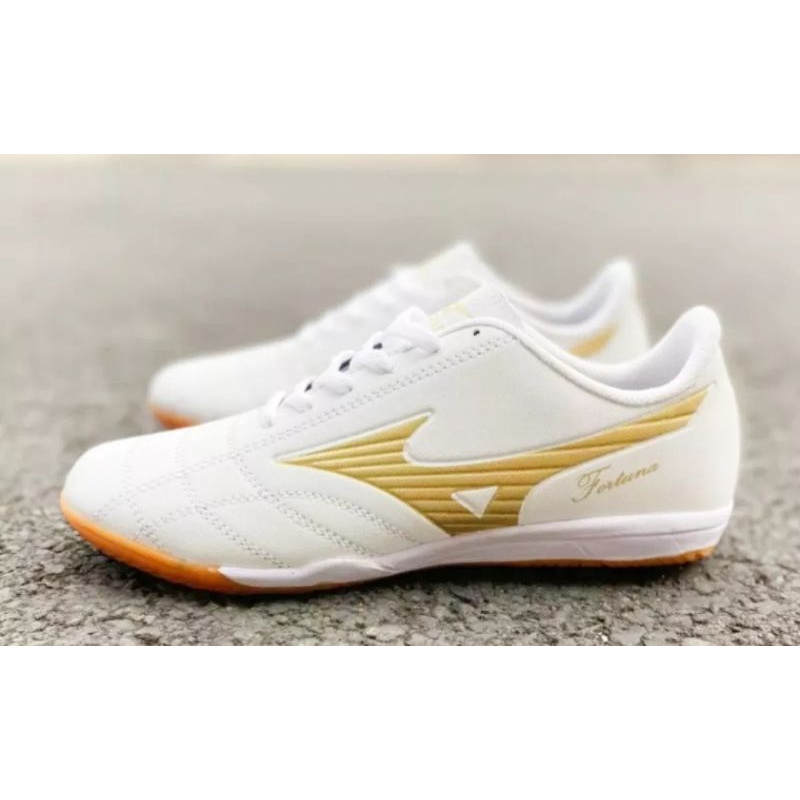 SEPATU FUTSAL MIZUNO NEO SHIN PUTIH GOLD TERBARU/ SEPATU FUTSAL PRIA TERLARIS / SEPATU FUTSAL MIZUNO