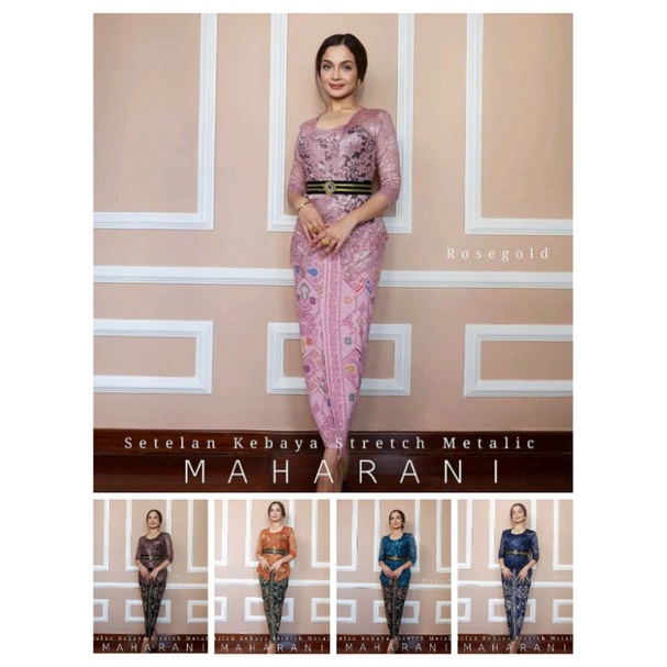 Setelan Kebaya Bali strech Metalik Maharani | Kebaya Kutubaru