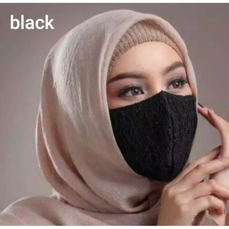 MASKER MODEL MASHA/MASKER HIJAB/MASKER BRUKAT/MASKER KONDANGAN/MASKER PESTA