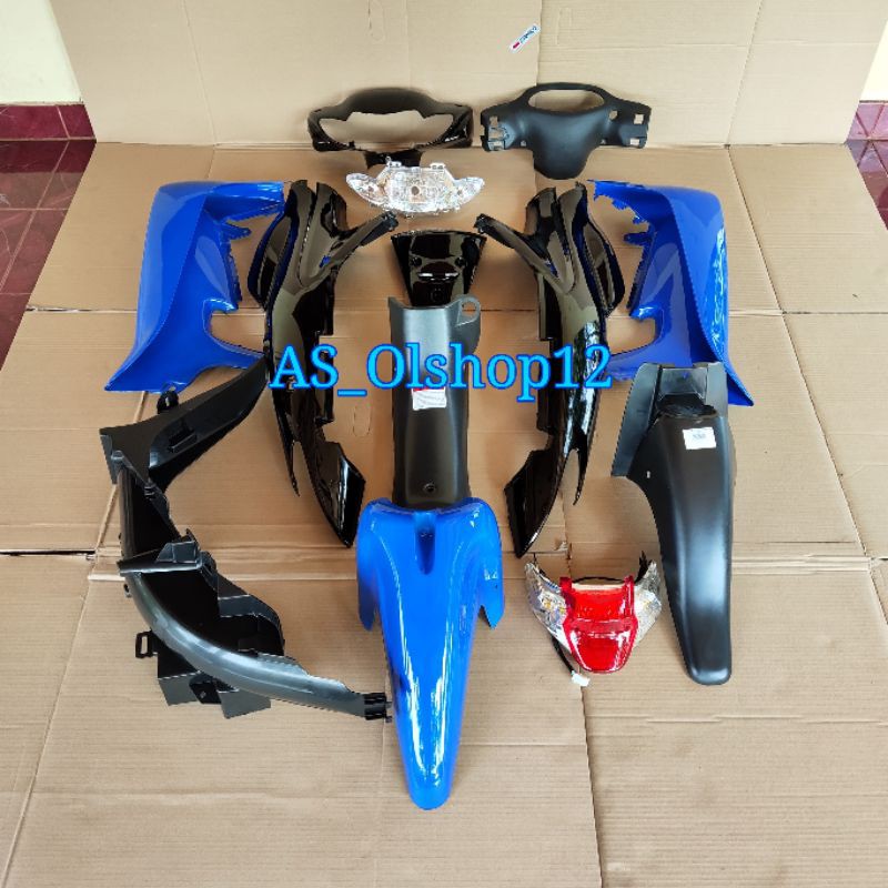 FULL BODY HALUS KASAR 1 SET LAMPU SMASH 110 LAMA BIRU HITAM