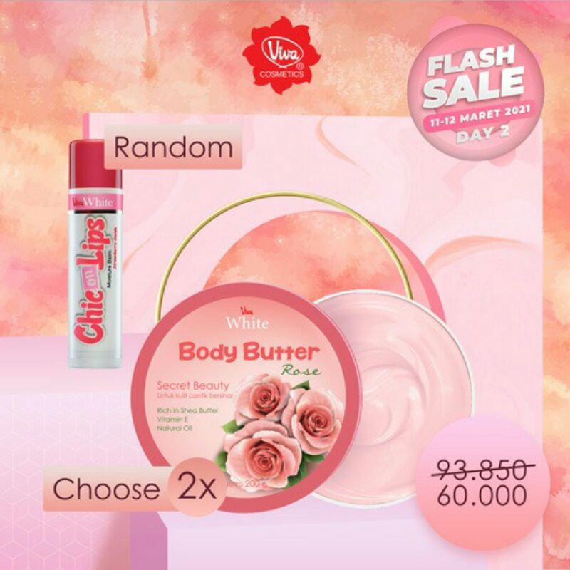 Paket Body Butter Chic On Lips Lip Balm Viva