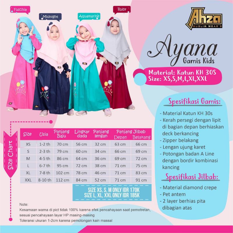 Gamis kids Ayana by Ahza
