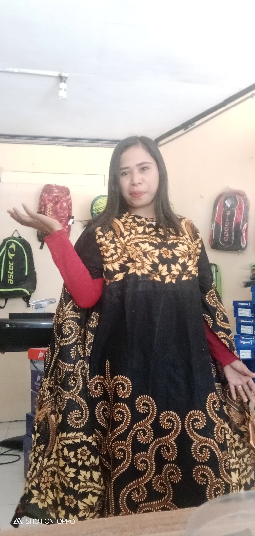 Gamis Batik Solo 3negri, Parang Cape Gamis Batik Baju Pesta Ethnic Elegant Moderen Modis Tren