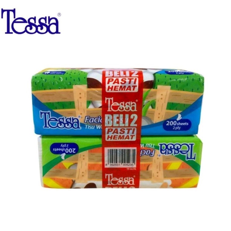 TESSA FACIAL TISSUE 200 SHEETS