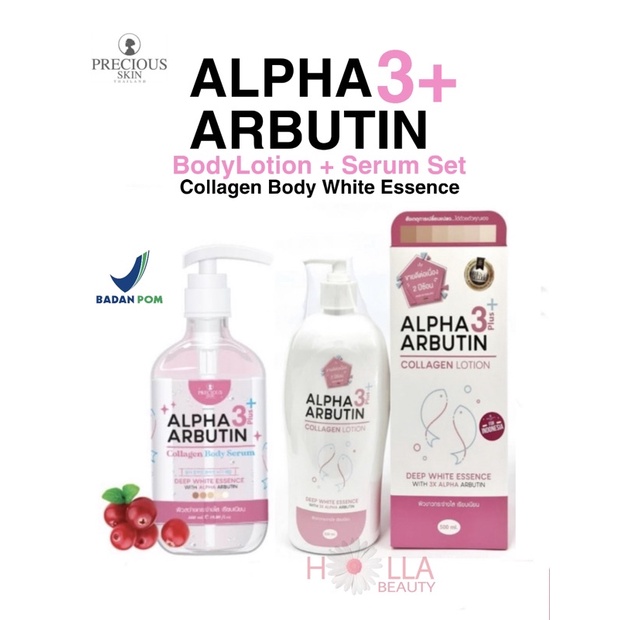 Paket 2 in 1 Alpha Collagen alpha serum SET Body Lotion / Body Serum / Handbody / Body Bleaching