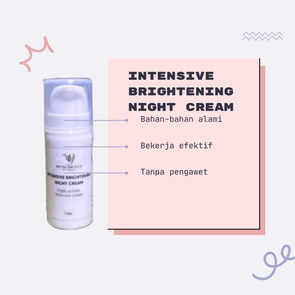 Night Cream Glowing Bpom Dr. Widyarini Intensive Brightening Night Cream Krim Malam Pemutih Wajah Pencerah Muka BONUS Hand Sanitizer &amp; FREE Packing Bubble Wrap