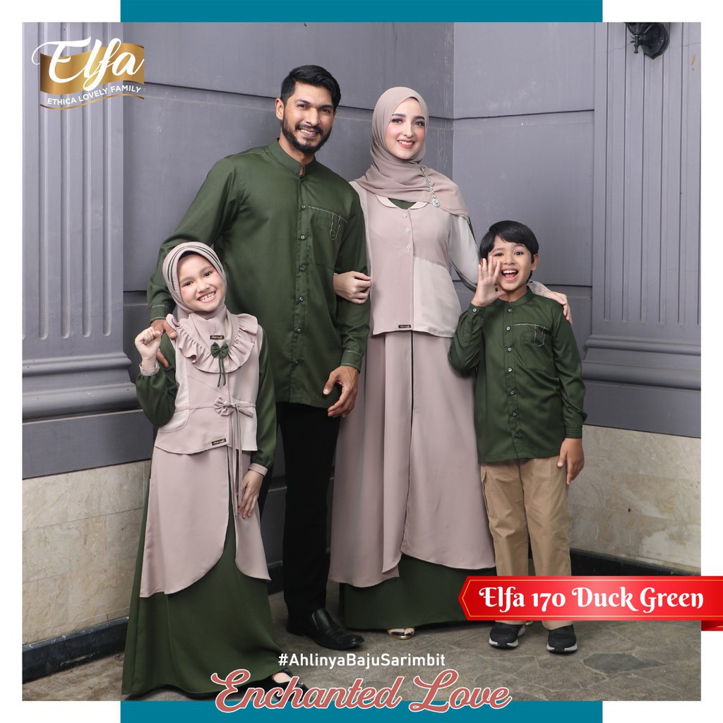 Sarimbit ETHICA ELFA 170 DUCK GREEN || Kagumi 191 Kahfi Kids 112