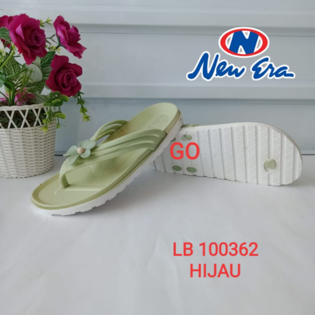 BB NEW ERA LB 100362 Sandal Jepit Flower Karet Wanita Polos Anti Slip Sandal Japit Cewek Berkualitas Terlaris