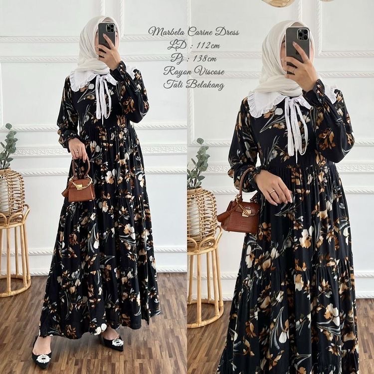 GAMIS WANITA KATUN/MARBELA CAROLINE DRESS/GAMIS KEKINIAN