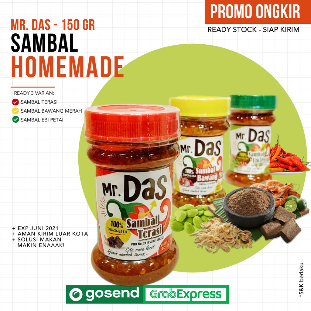 

SAMBAL MR. DAS (BRAMBANG / TERASI / EBI PETAI) - HOMEMADE - SIAP KIRIM