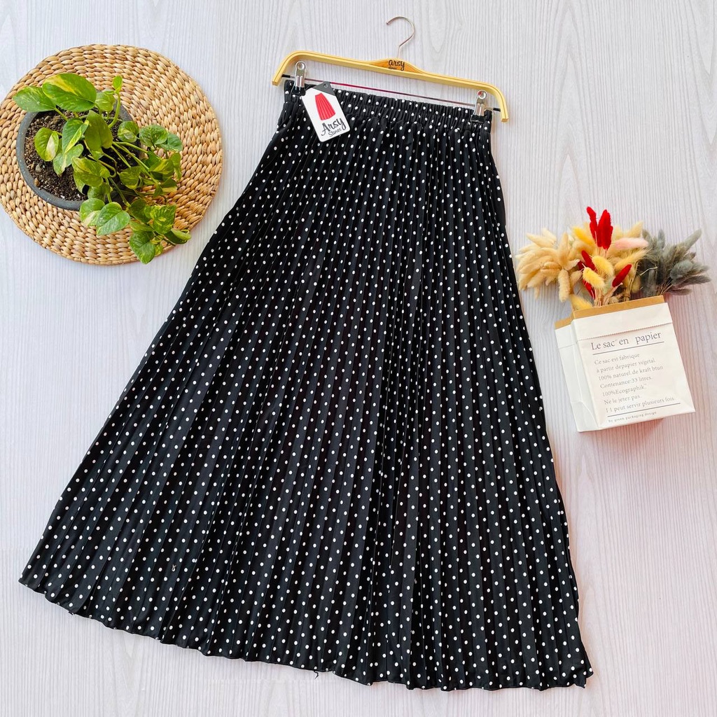 Renira Skirt Bawahan Rok Wanita - Hyget Premium All Size-BLACK31