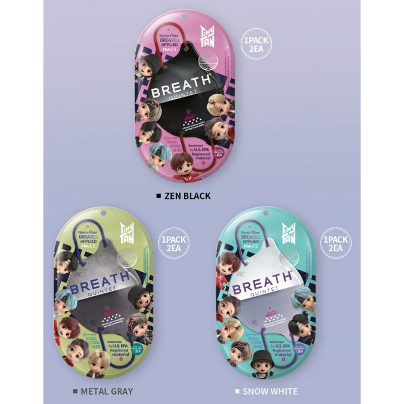 [DP] BTS Character Tinytan Edition-Breath Tinytan Quintet Mask 1 Pack (2 pieces)