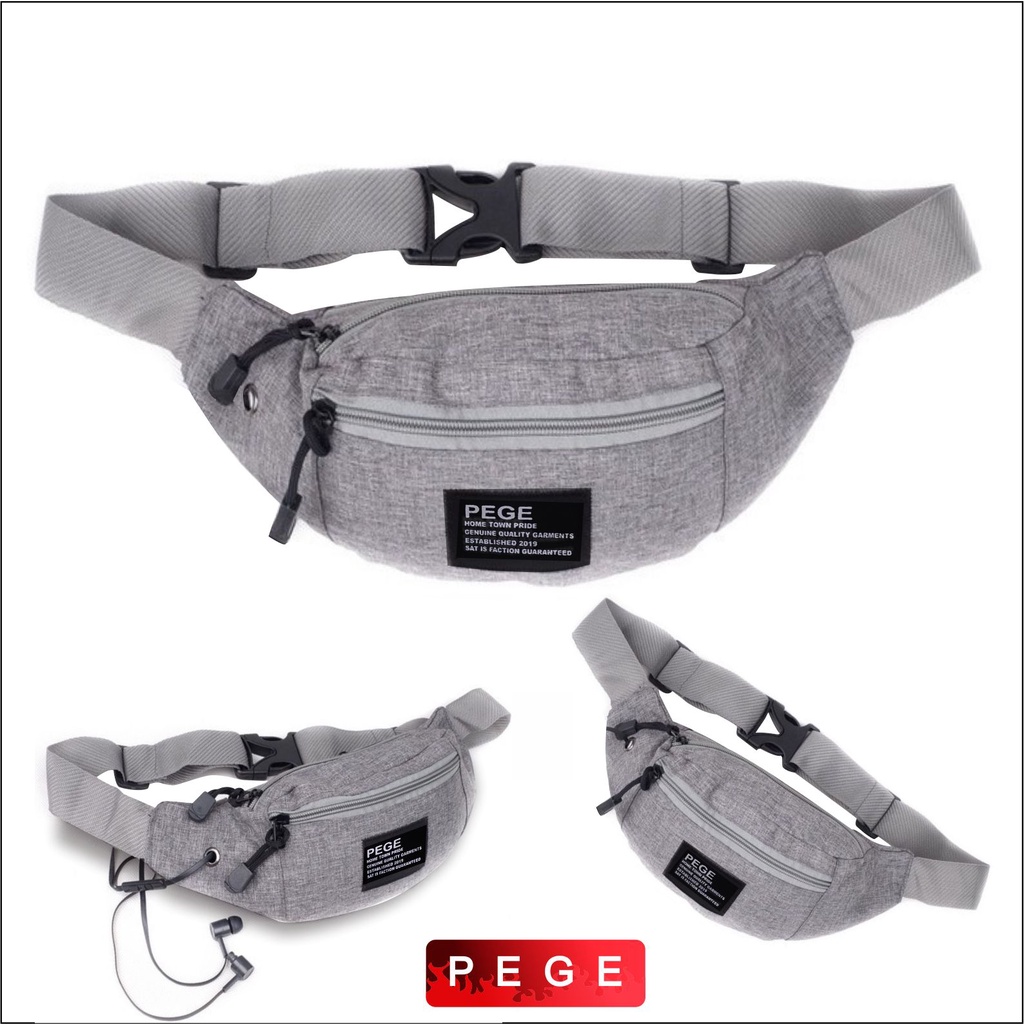 Tas Selempang Waistbag Denim Tas Pinggang Distro Pria Wanita Unisex Slingbag  Bahu Keren - PG 8865