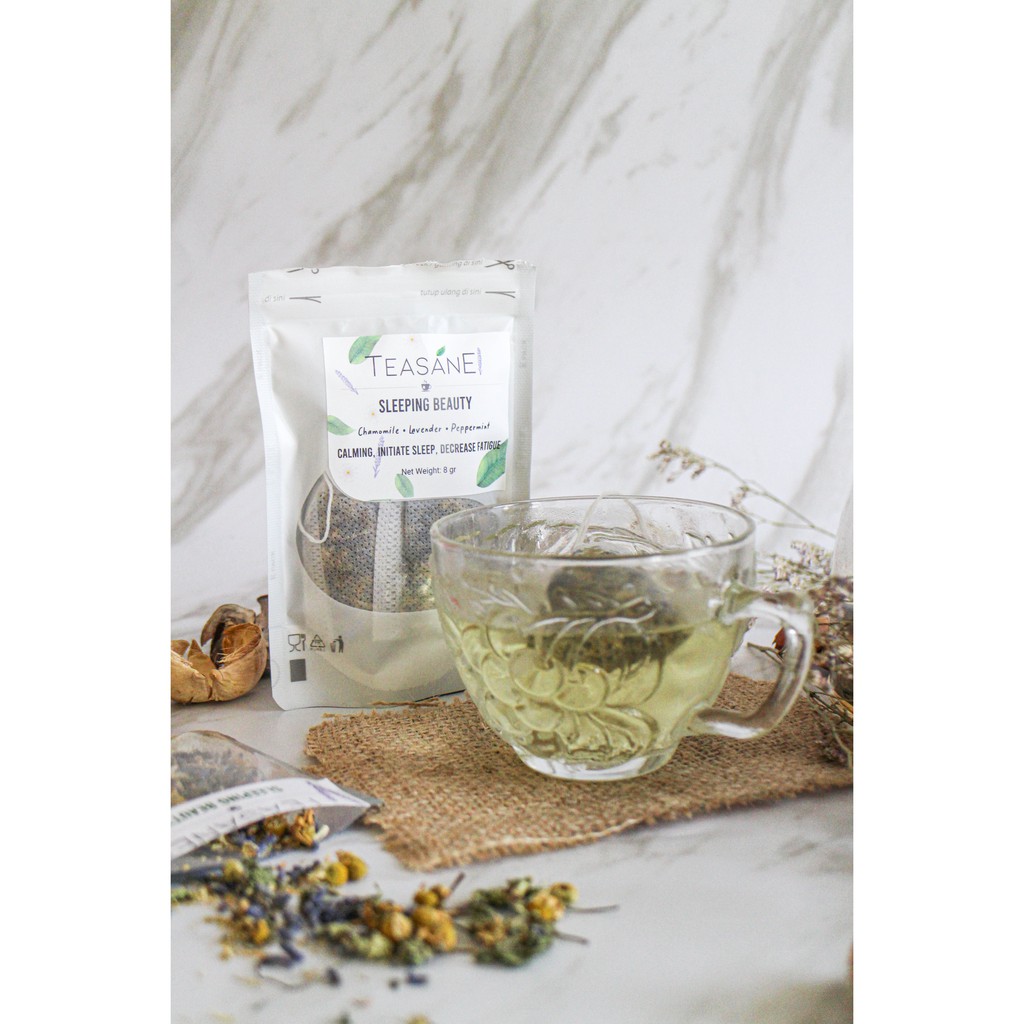 

TEASANE SLEEPING BEAUTY (Teh Bunga Lavender Chamomile Peppermint) 8gr TEH RELAKSASI MEMBANTU TIDUR