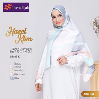 NIBRAS HIJAB HAZEL KLIM 140 X 140 ABU ABU TUA  HIJAU  