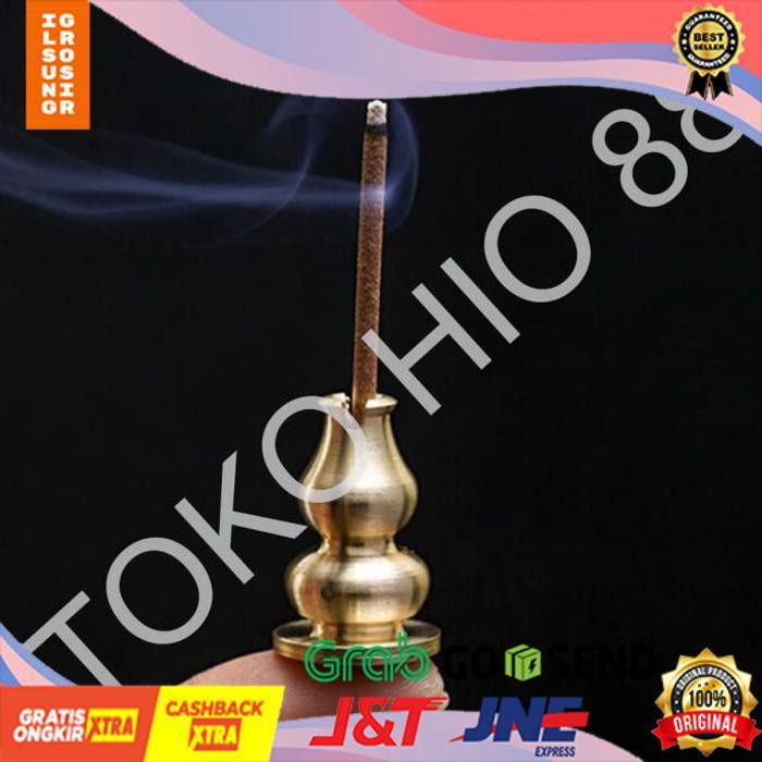 Hiolo Kuningan Bokor Tempat Tatakan Pembakar Dupa Hio Lo Mini Kecil