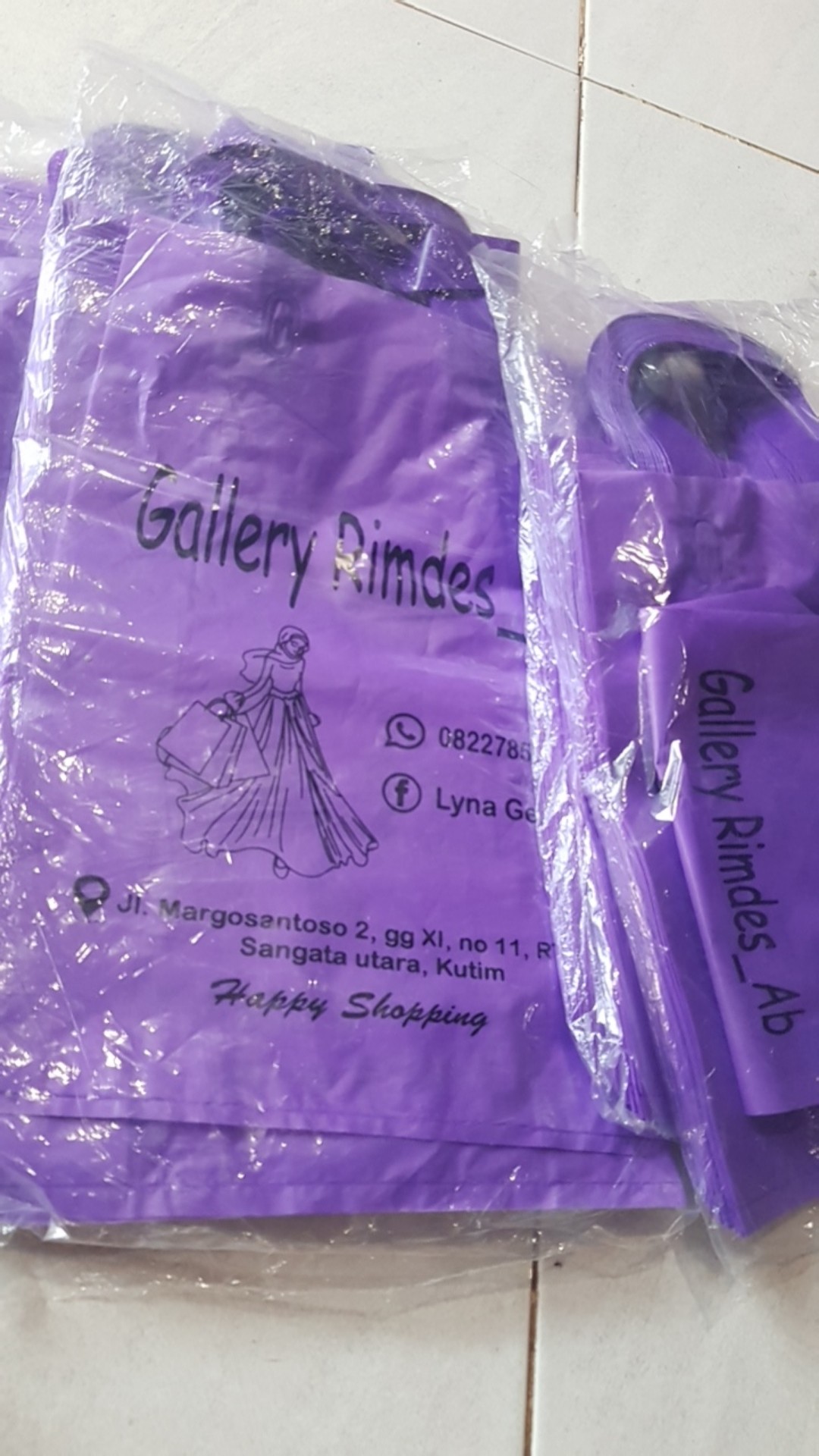 Plastik Sablon Hd Tali Ukuran 20x30 Isi 50 Pcs.free Desain Min Order 100 Pcs