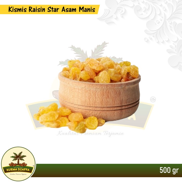

Kismis Golden Asam Manis 500 gr | Raisin Star Oleh Oleh Haji dan Umroh