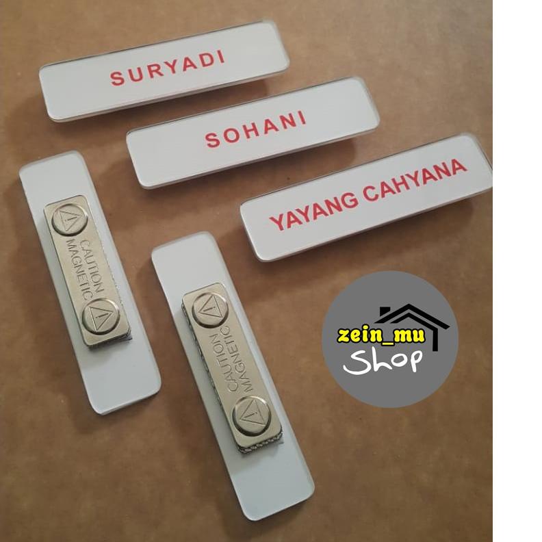 

Terbaru Name Tag / Papan Nama Full Akrilik Magnet