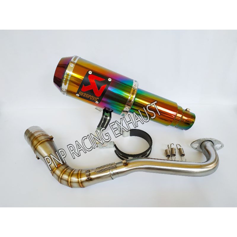 Knalpot Racing Akrapovic Gp M1 NMAX/AEROX/LEXI/PCX/ADV/GENIO/VARIO/BEAT/MIO/SCOPY DLL-Pelangi