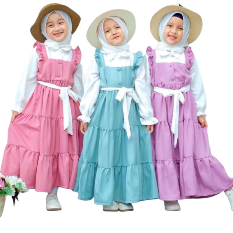 BAJU GAMIS ANAK PEREMPUAN 3-12 TAHUN  // BAJU ANAK BERKUALITAS