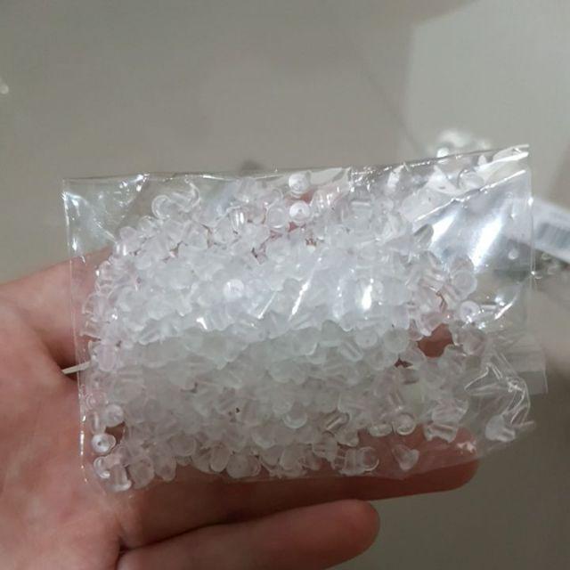 Cod Qipin 500pcs Kacang Bening Bahan Karet Lembut Untuk Perhiasan