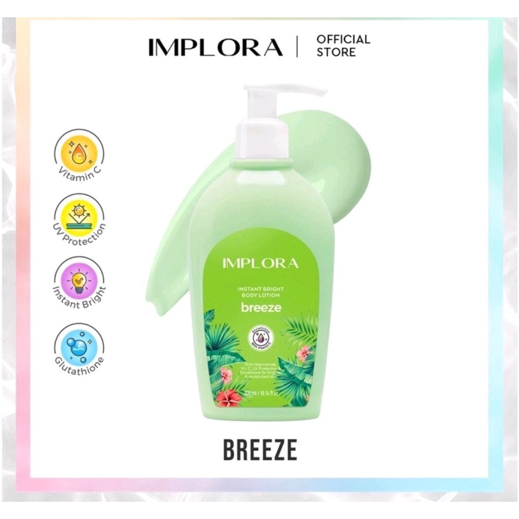 IMPLORA INSTANT BRIGHT BODY LOTION 300ML BPOM BARU