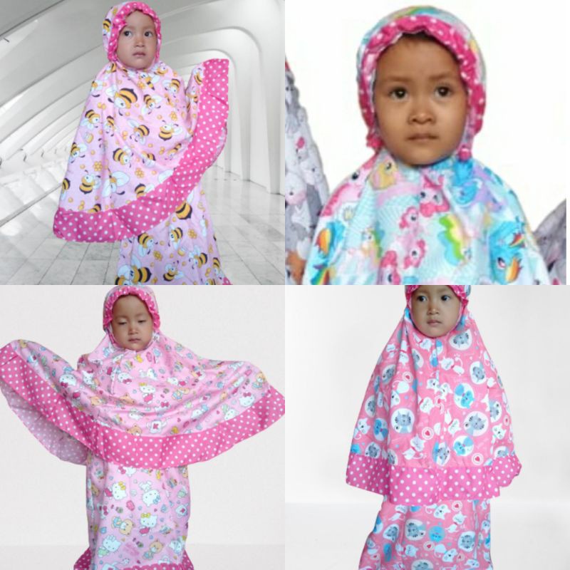 Mukena Plisket Tanggung// Mukena Anak 6 -12 Tahun // Mukena Anak Perempuan Little Pony Flanel P O7Z7