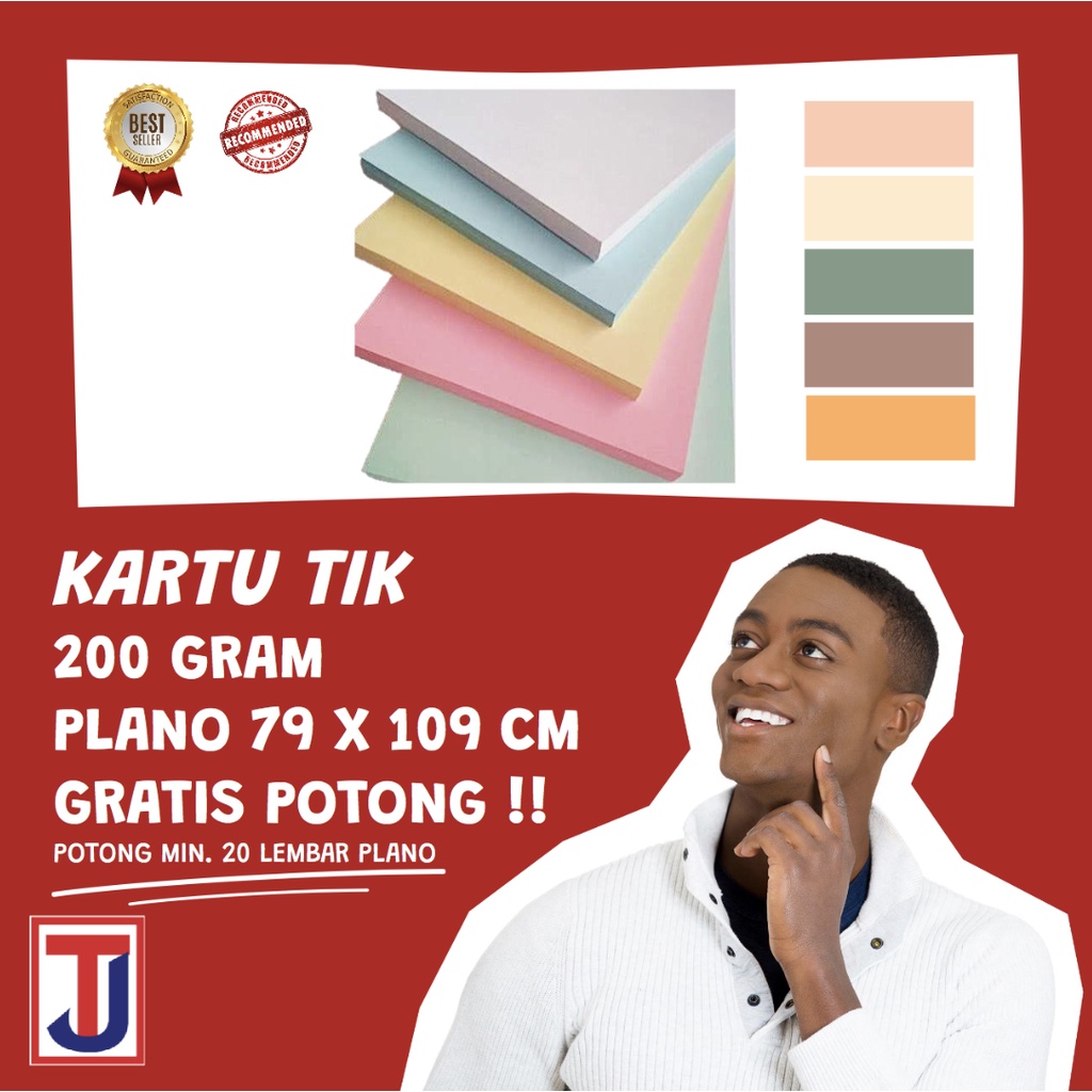 

Kertas Karton Kartu TIK Tebal 200 Gram Ukuran Plano / F4 / A4