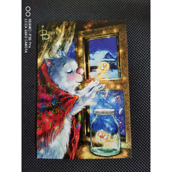 

kartu pos bluecat/bluecat postcard