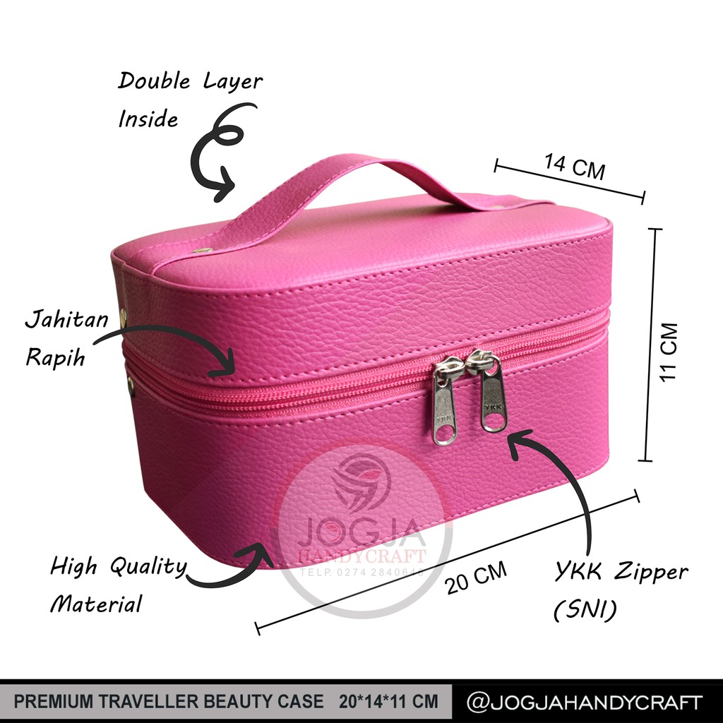 Super Rapih Traveller Beautycase / Case makeup / Travel Tas Kosmetik Pouch Jogja Handycraft