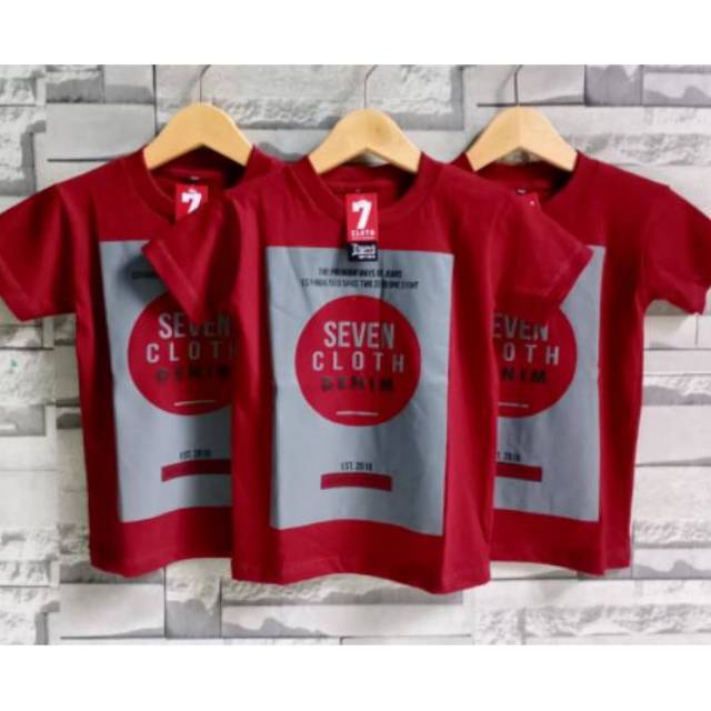 SEVENCLOTH MAROON KAOS DISTRO bisa COD DKIDS