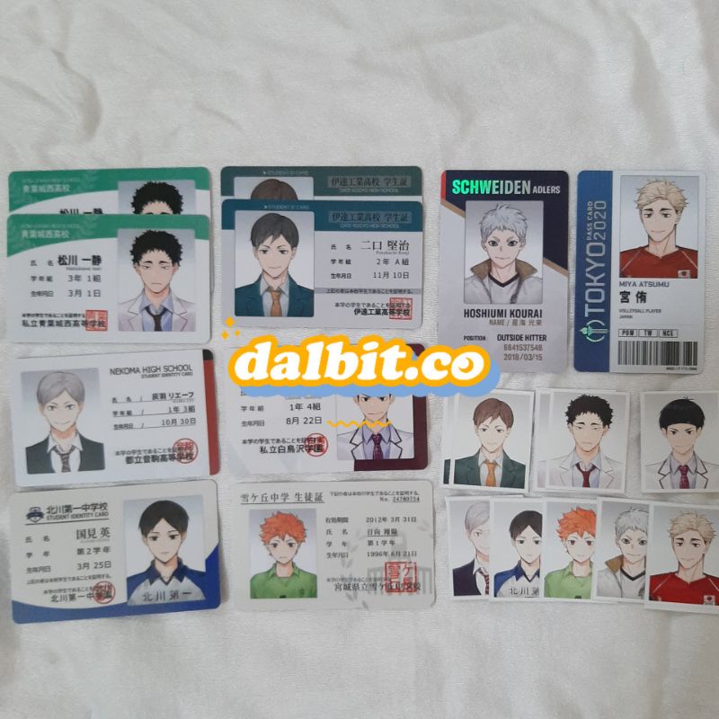 HAIKYUU ID CARD & ID PHOTO SET BY RIMUMU