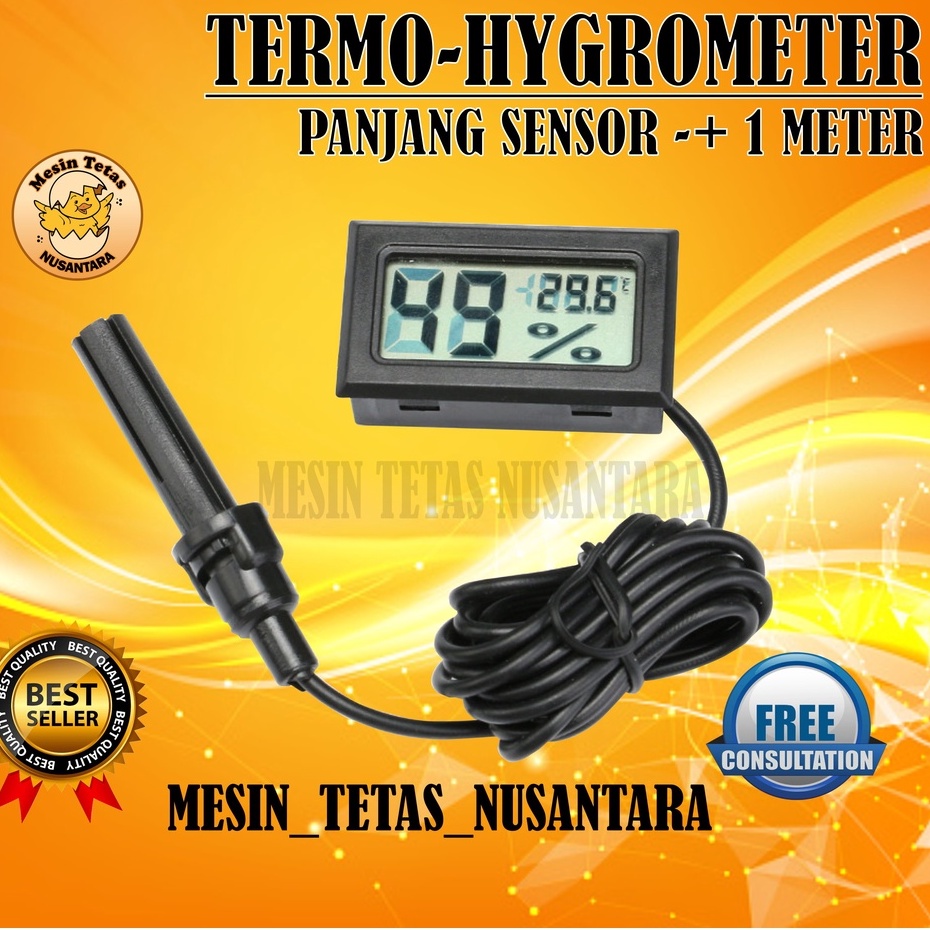 Paket Lengkap Mesin Tetas Termostat W3001 Termo-Hygrometer Kabel Termometer Gea Peralatan Mesin Tetas