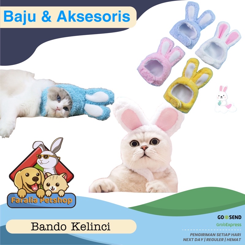 Kostum Telinga Kelinci untuk Kucing Anjing Cat Dog Costum Bando Rabbit