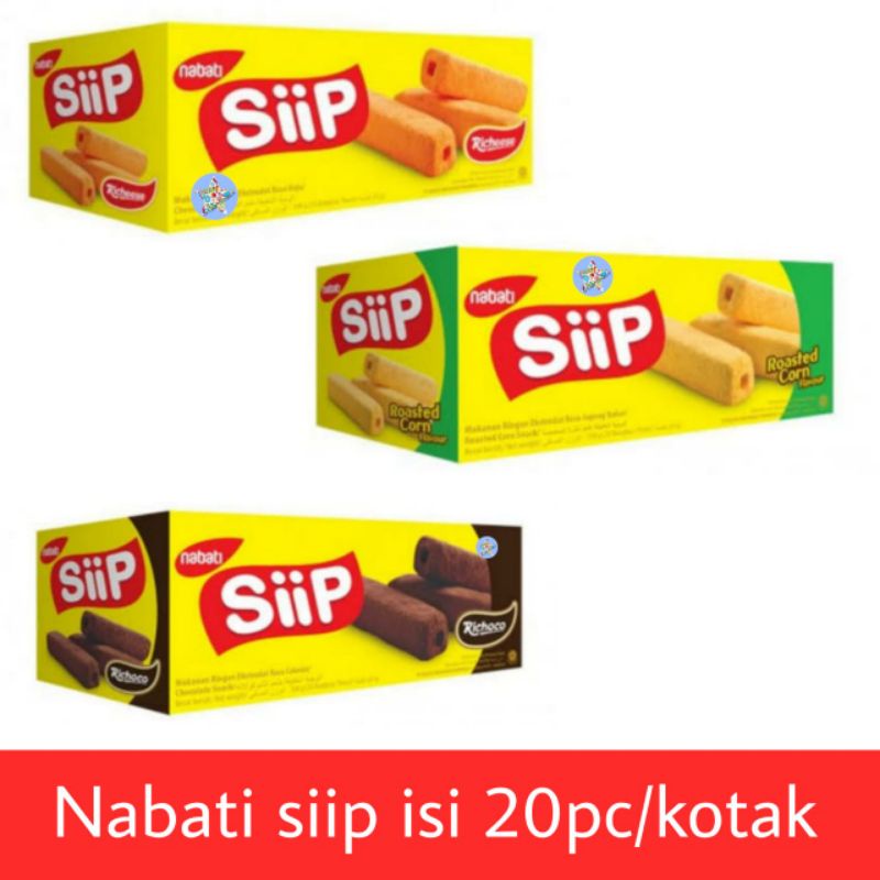 

Nabati Siip keju coklat jagung isi 20bj/ kotak