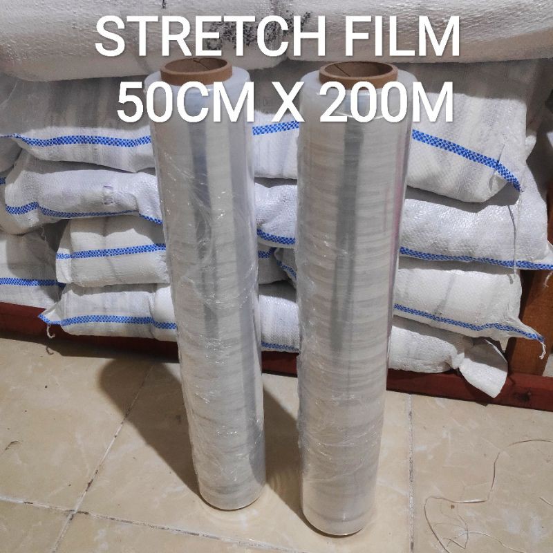 Stretch Film uk 50cm x 200meter, Plastik wrapping barang