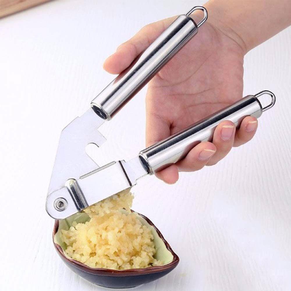 [Elegan] Garlic Press Stainless Steel Manual Masher Squeezer Hand Held Aksesoris Dapur