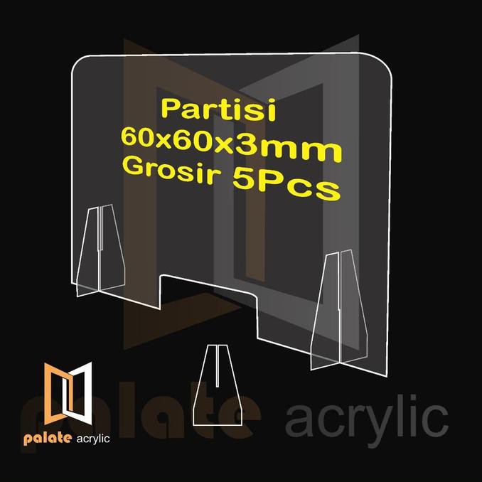 

PARTISI / SEKAT / PEMBATAS MEJA AKRILIK / ACRYLIC 3MM / MEJA KASIR