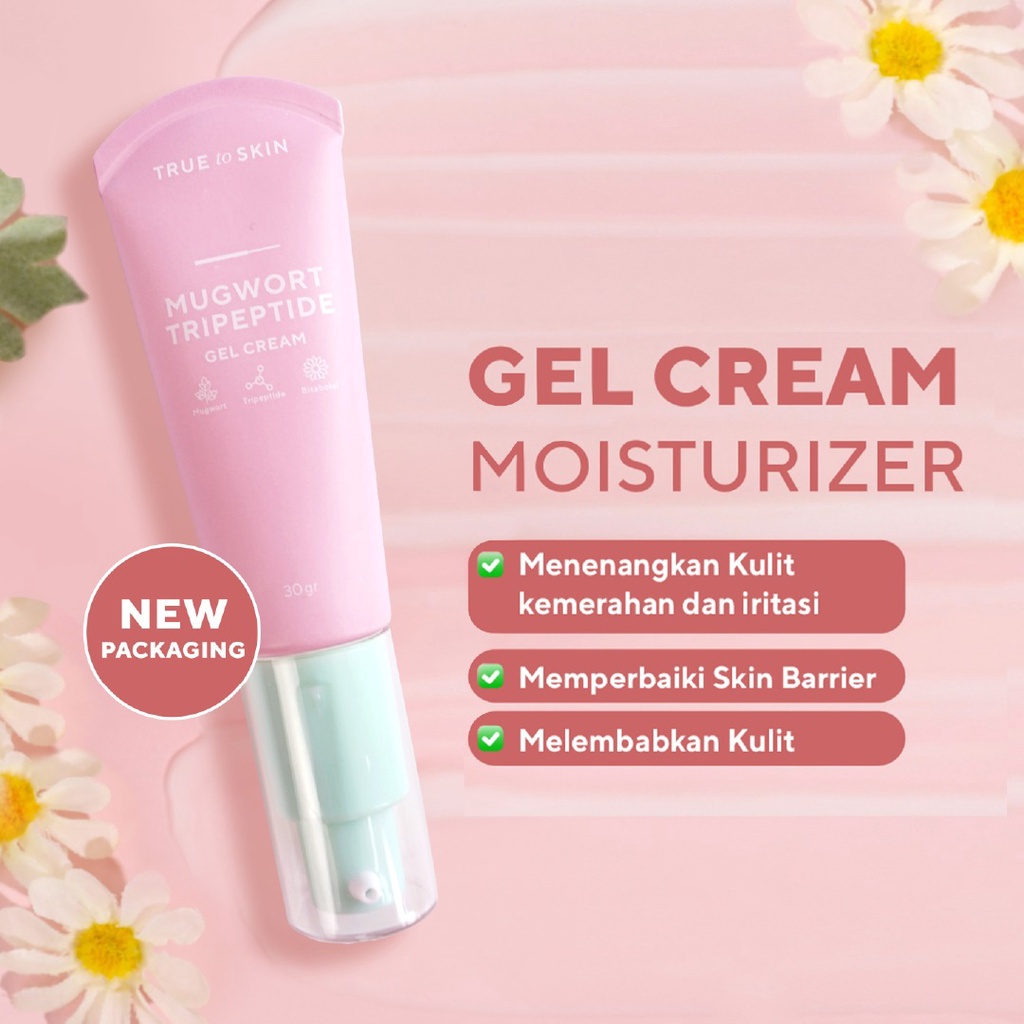 True To Skin Mugwort Tripeptide Moisturizer Gel Cream - Soothing &amp; Hydrating (Pelembab)