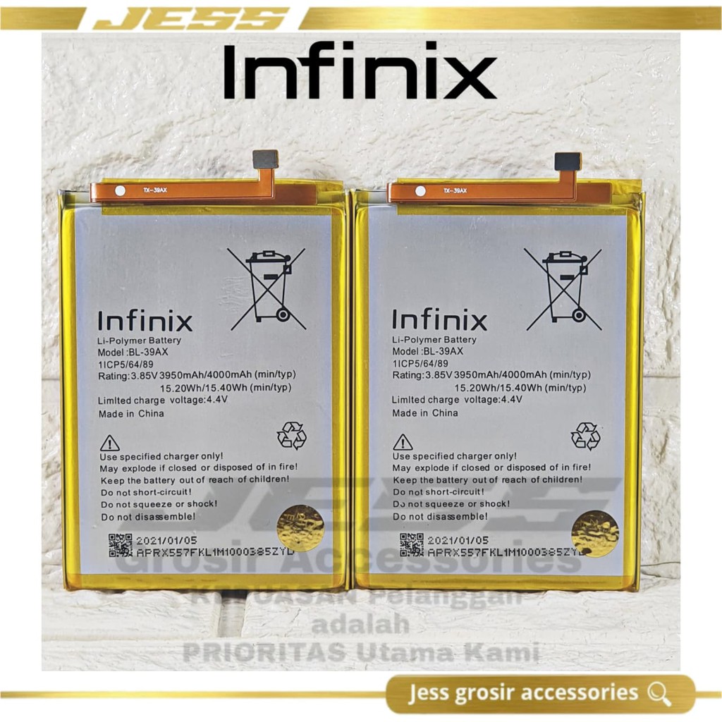 Baterai Battery Original INFINIX BL-39AX BL39AX For Type Hp Infinix HOT 4 / HOT 4 PRO / HOT 4 MAX / HOT 4 Lite - X556 - X557 - X5511B