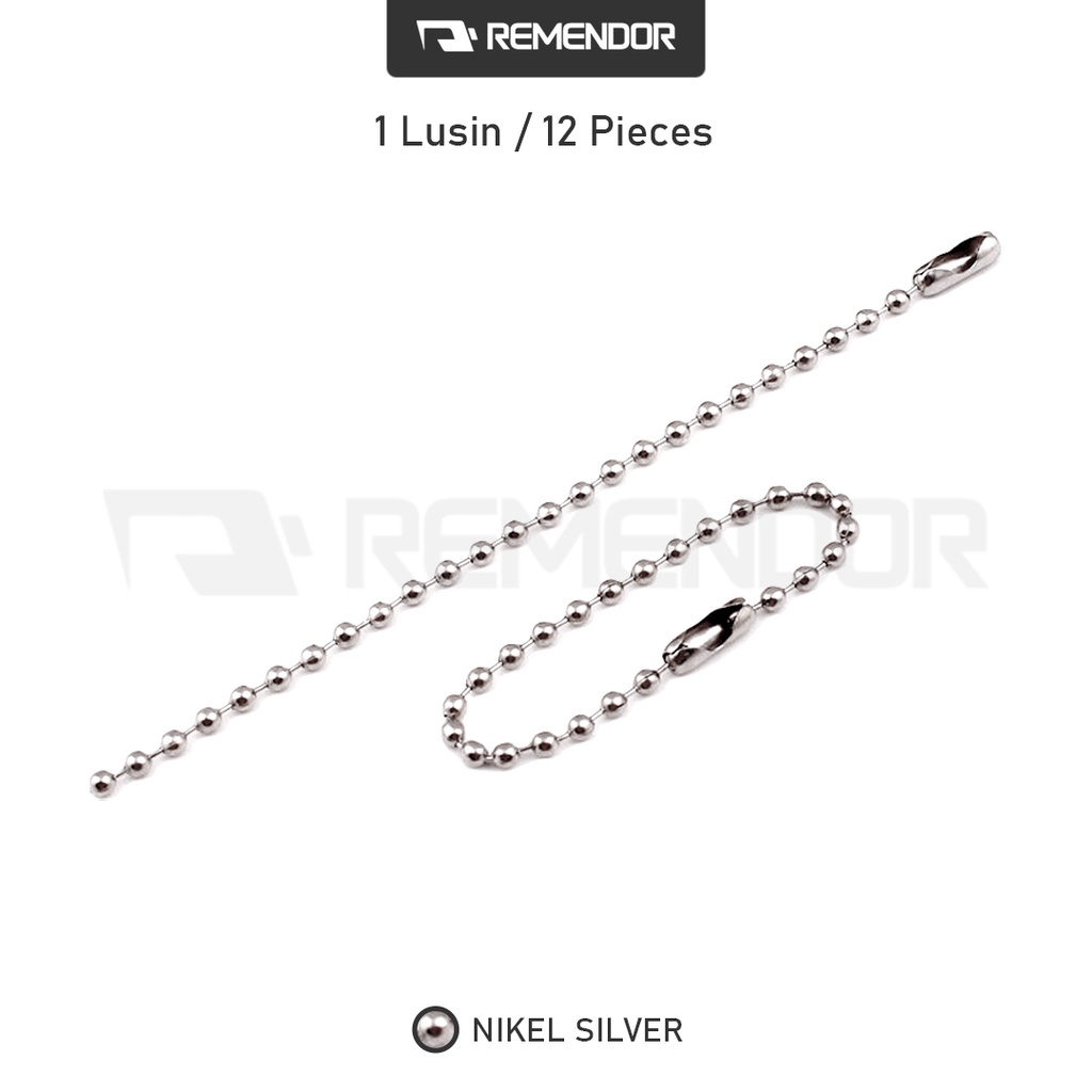 

REMENDOR Rantai Kuku Label Hangtag Hang Price Tag 10 cm Nikel Silver 1 Lusin 12 pcs