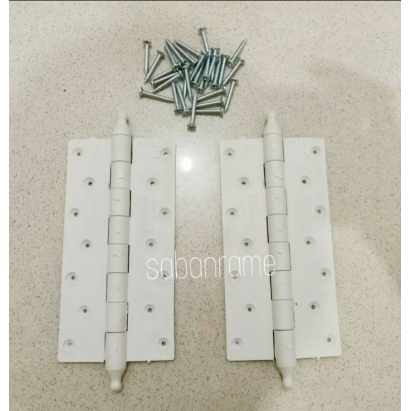 ENGSEL PINTU PLASTIK MURIKO 6 INCH U/PINTU KAMAR MANDI ENGSEL PVC